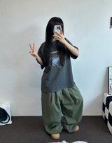 4000SOLD NYLON PINTUCK PANTS
