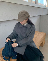 Lieun Quilting Frill Half Coat