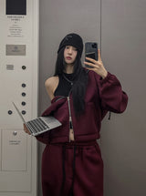 ネオプレーンセミクロップフーデッドジップアップ