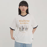 マルチーズ アーカイブ リンガー ハーフスリーブ Tシャツ