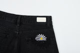 3RD リオーダーヒップポケット刺繍ブラックデニムショーツ ロング code 25106