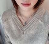 NATURE Frame Clover Chain Necklace for Unisex