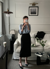 Lavin H-line Slit Long Skirt / 4 colors