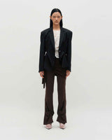 Sheer Layering Pants _ BROWN