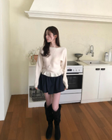 bordier butter shirring plum mini sk