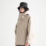 3 Layer Hard Shell Long-Jacket - BEIGE