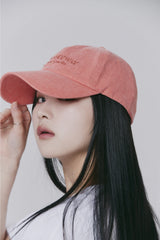 Signature Lettering Logo ball cap - Coral