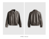 Rib Leather Blouson Jumper / 2 colors