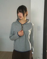 Peo Dot Color Shirring Hooded T-Shirt
