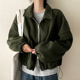 T-ra Crop String Two-Way Collar Jacket