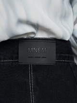 [mnem] デニムセットアップミニスカート