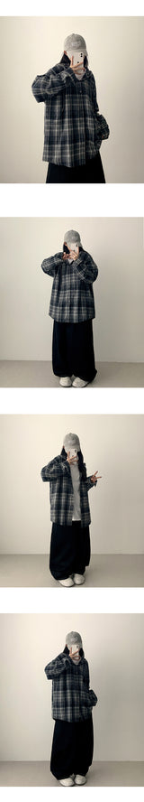 [Short & Basic Selection*] Ig Back Pocket Balloon Fit Raw Fabric Denim Wide Pants