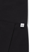 BUTTON DOUBLE PLEATED MIDI SKIRT(BLACK)