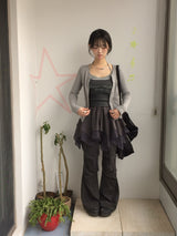 シフォンレイヤードスカート