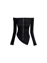 Lace long-sleeved top