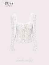 White Daisy flare cardigan two-piece(SET)