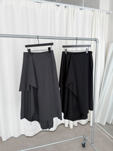 overlap button skirts (2color)