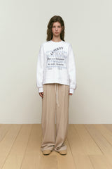 LOWKEY BOOK CLUB ARGYLE PATTERN SWEATSHIRT [WHITE]