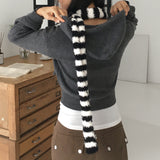Siwool Vintage Angora Stripe Scarf Scarf