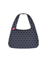 Big hobo bag - Black polka dot (Reversible) / Free Gift