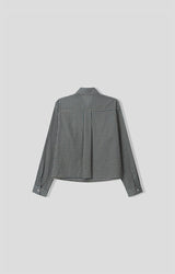 [Unisex] リネンクロップチェックシャツ ver.2(3color)