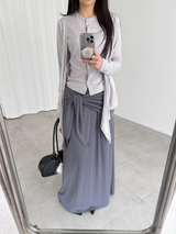 tied button cardigan (3color)
