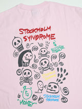 ドゥードゥルスカルTシャツ - ピンク