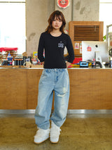 95 ベーシック ロング スリーブ ライトブラック