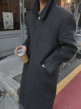 [Premium] ウールマキシサテンカラーコート (3color)