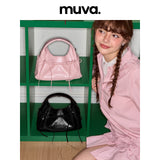 muva. クールシック ハンドバッグ ミニ トートバッグ ライトウェイト エレガント ウィメンズ バッグ