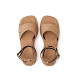 Ankle Strap Platform Sandal(Beige)