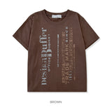 ファッドレタリング半袖Tシャツ -3C