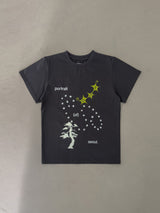 ヘビーコットン ソウル グラフィック Tシャツ (Tenta Tumble & Bio Washed)2サイズ - チャコール