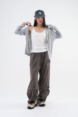 Ash pigment vintage cargo pants