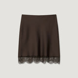 Rose Stain Lace Mini Skirt