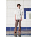 BUTTON LOGO T SHIRT / WHITE