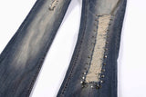 Cross Distressed Denim Pants