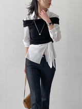 Port Off-Shoulder T-Shirt
