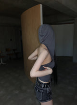 Hoody Shirring Sleeveless