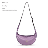 SOFT GLOSSY CROSS BAG_HEATHER