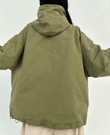 (UNISEX) ビッグフードクリンクルビッグポケットビッグフードフェルドジャンパー - 2 カラー