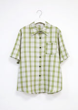 (UNISEX)シリーンオーバーサイズチェックシャツ