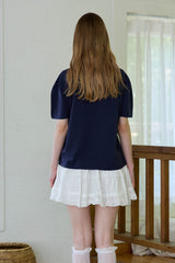 レースレタリングTシャツ（2色）