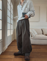 Ber Side Tuck Wide Pants