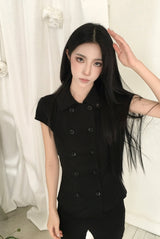26SS★ [ EEUN MADE ] Rosette Button Top