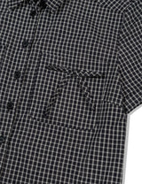 CHECK RIBBON SHIRTS(BLACK)