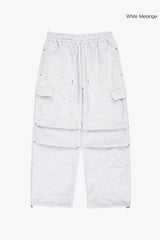 Clo eyelet fleece cargo sweatpants