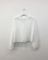 Clear chiffon ethnic blouse (2color)