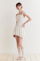 LILY FRILL DRESS ivory