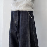 Linear Stitch Wide Denim